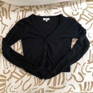 OZMA RAE CARDIGAN Silk Noil Black New